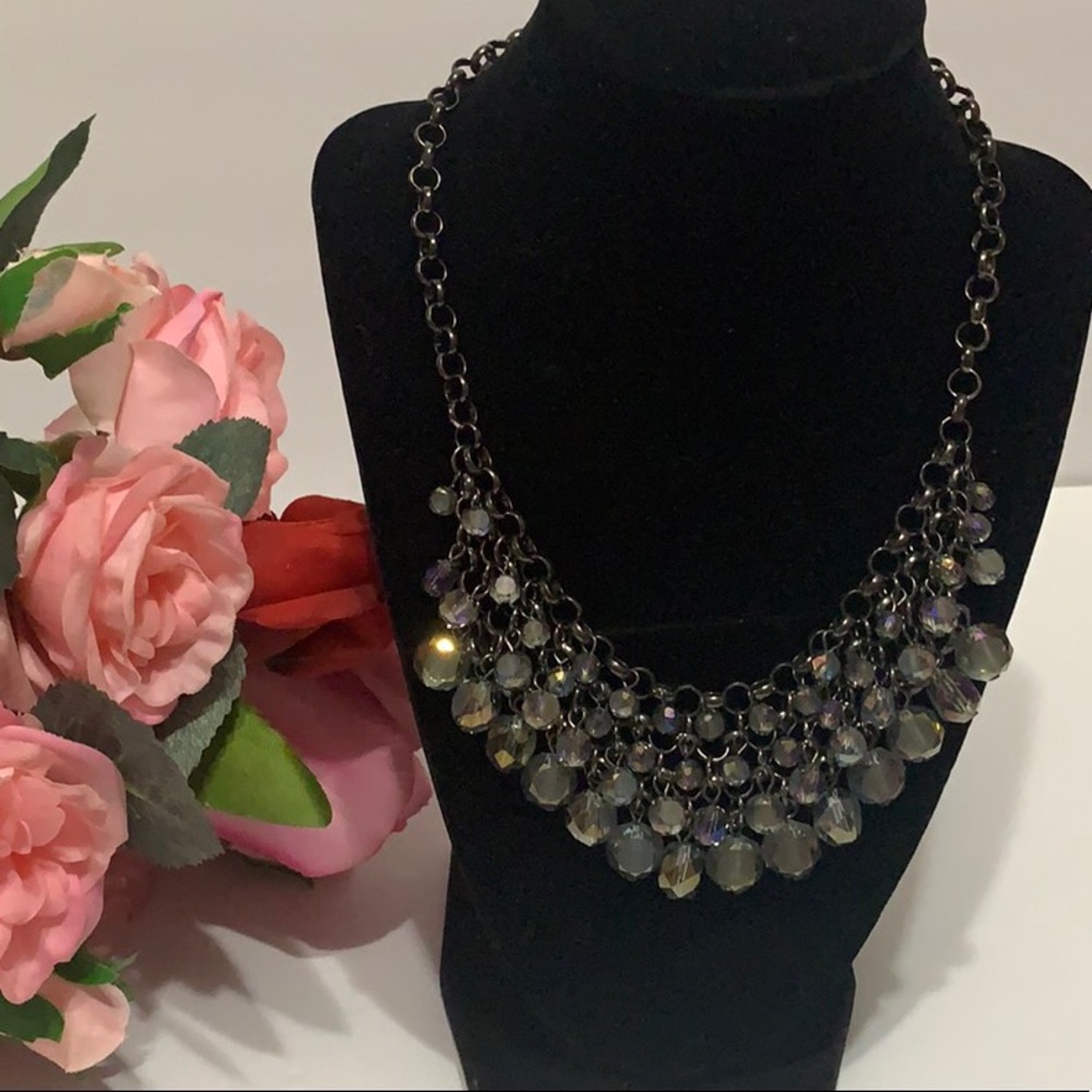 Pretty multicolored gray stones necklace 💙